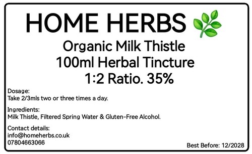 Organic milk thistle - thistle, tincture