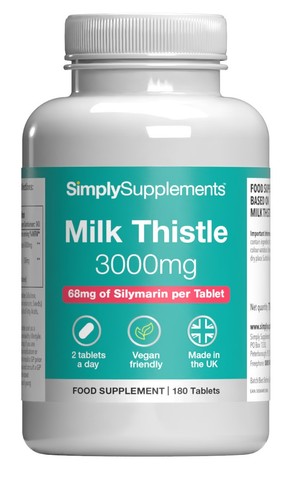 Milk thistle tablets 3000mg - milk,