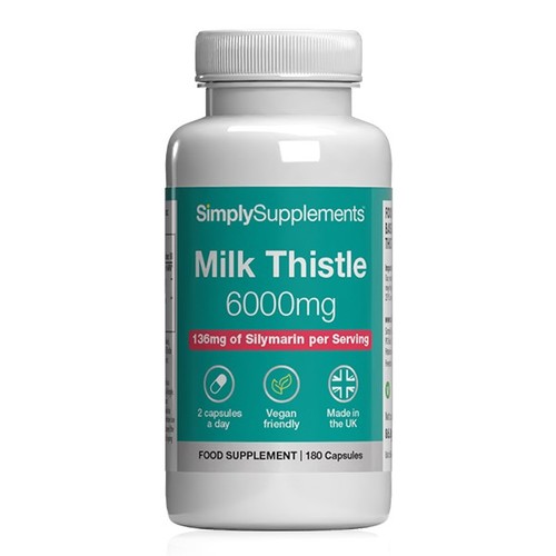 Milk thistle tablets - thistle, 6000mg